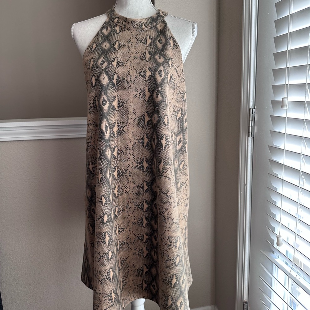 🎉Host Pick🎉 She + Sky Tan Snake Print Dress